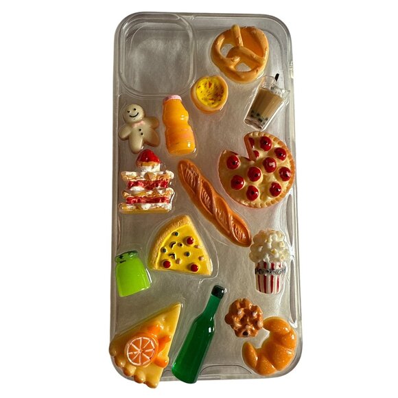 Clear Phone Case With 3D Resin Food Charms For iPhone 11/XR‎ - Picture 2 of 6
